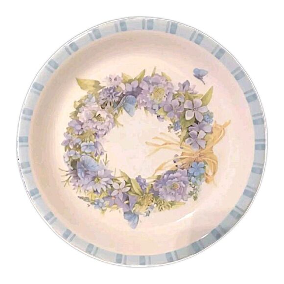 Marjolein Bastin Natures Sketchbook Plate LARGE Hallmark Butterfly Flower Wreath - Picture 13 of 13